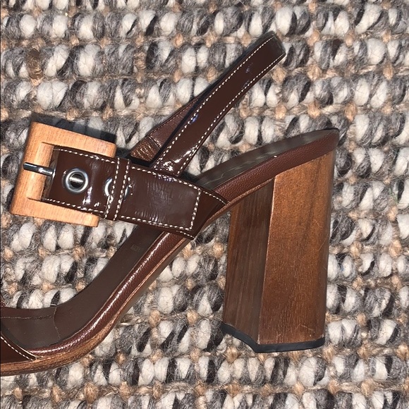 Prada Ankle Strap Wooden Heels - Picture 4 of 11